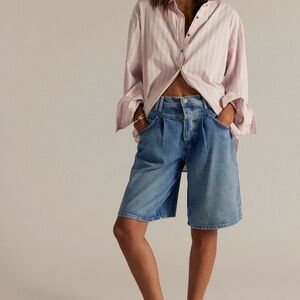 Free People interstate slouchy denim shorts